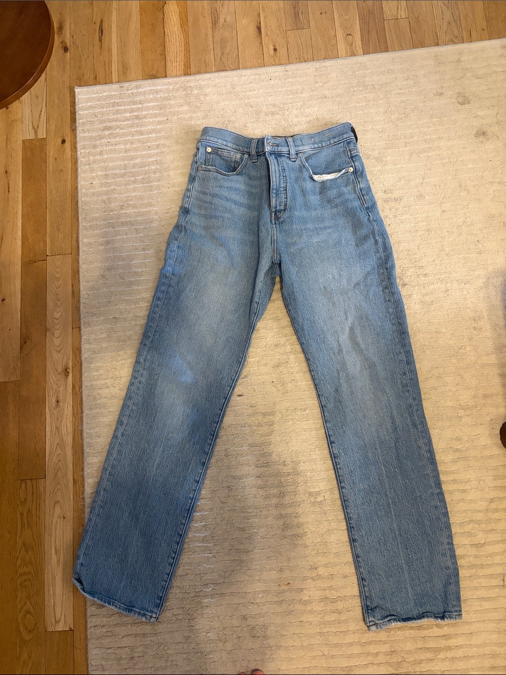 Light Blue Madewell Women’s Straight-Leg Jeans (90s Straight)